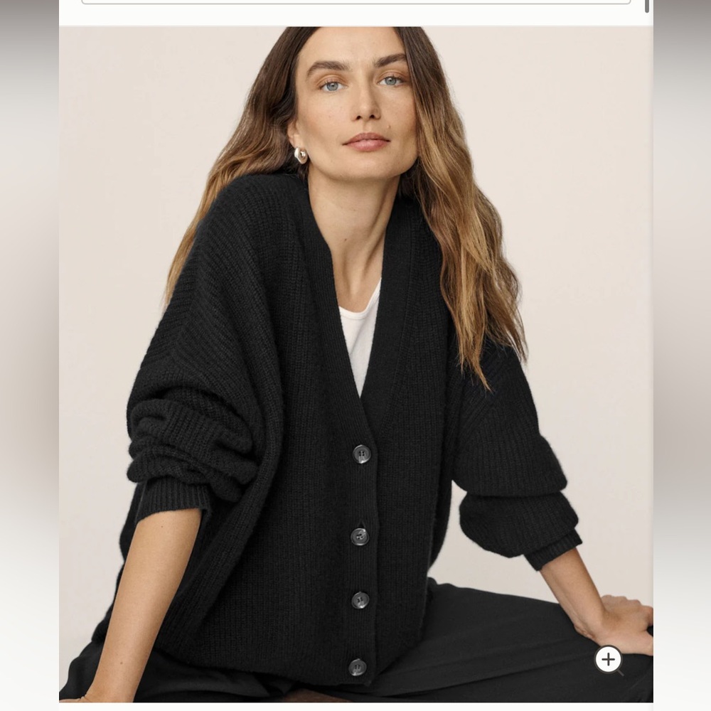 Jenni Kayne Black Button-Up Cardigan